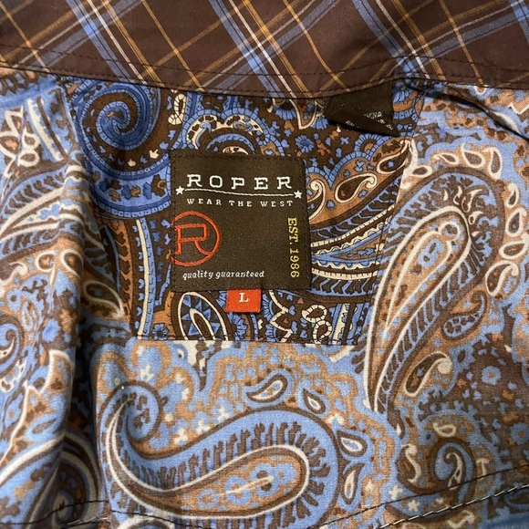 Mens‎ Roper long sleeve shirt-size large - Picture 2 of 6